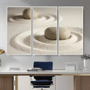 Zen Garden Stone Sand Canvas | Japanese Rock Garden Wall Art by MyGreatCanvas | Canvas Wall Art Prints | Photo Prints & Wall Decor