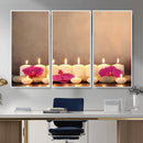 Spa Candles Orchid Canvas Print | Zen Wellness Relaxation by MyGreatCanvas | Canvas Wall Art Prints | Photo Prints & Wall Decor