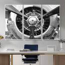 Vintage Propeller Plane Wall Art Canvas Print, Black and by MyGreatCanvas | Canvas Wall Art Prints | Photo Prints & Wall Decor