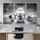 Airplane Wall Art Canvas Print, Black and White Jet Aircraft by MyGreatCanvas | Canvas Wall Art Prints | Photo Prints & Wall Decor