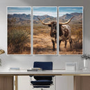 Texas Longhorn Bull Wall Art Canvas Print, Western Farmhouse by MyGreatCanvas | Canvas Wall Art Prints | Photo Prints & Wall Decor