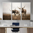 Texas Longhorn Canvas Wall Art Western Bull Desert Moody by MyGreatCanvas | Canvas Wall Art Prints | Photo Prints & Wall Decor