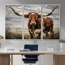 Texas Longhorn Canvas Wall Art Western Bull Desert Moody by MyGreatCanvas | Canvas Wall Art Prints | Photo Prints & Wall Decor