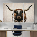 Texas Longhorn Canvas Wall Art Western Bull Desert Moody by MyGreatCanvas | Canvas Wall Art Prints | Photo Prints & Wall Decor