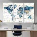 Watercolor World Map Canvas Wall Art Print – Abstract by MyGreatCanvas | Canvas Wall Art Prints | Photo Prints & Wall Decor