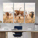 Texas Longhorn Canvas Wall Art, Rustic Farm Animal Photography Print, Farmhouse Country Decor, Western Ranch Art by MyGreatCanvas | Canvas Wall Art Prints | Photo Prints & Wall Decor