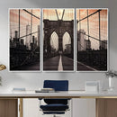 Brooklyn Bridge Canvas Wall Art, New York City Skyline Photography Print, NYC Landmark Urban Decor Artwork by MyGreatCanvas | Canvas Wall Art Prints | Photo Prints & Wall Decor