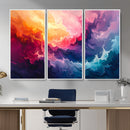 Colorful Abstract Canvas Wall Art Print, Vibrant Popup Color Art Print