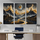 Abstract Mountain Wall Art Canvas Print Modern Landscape Painting Print