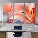 Peach Lily Canvas Wall Art, Coral Pink Flower Macro Photo Print, Botanical Bedroom Decor, Soft Floral Photography, Living Room Wall Art by MyGreatCanvas | Canvas Wall Art Prints | Photo Prints & Wall Decor