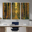 Gustav Klimt Style Forest Canvas Wall Art, Golden Forest Path Floral Art Nouveau Print, Enchanted Woodland Decor by MyGreatCanvas | Canvas Wall Art Prints | Photo Prints & Wall Decor