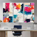 Blue Teal Abstract Canvas Wall Art, Modern Textured Painting Print, Navy Orange White Contemporary Art, Neutral Living Room Decor, Office Art by MyGreatCanvas | Canvas Wall Art Prints | Photo Prints & Wall Decor
