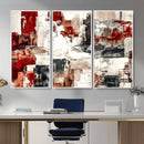 Blue Teal Abstract Canvas Wall Art, Modern Textured Painting Print, Navy Orange White Contemporary Art, Neutral Living Room Decor, Office Art by MyGreatCanvas | Canvas Wall Art Prints | Photo Prints & Wall Decor