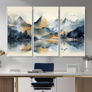 Lake Abstract Mountain Wall Art Canvas Print