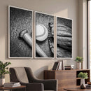 Vintage Baseball Glove and Bat Sports Wall Art Canvas,