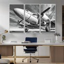 Vintage Airplane on Runway Canvas Print by MyGreatCanvas | Canvas Wall Art Prints | Photo Prints & Wall Decor