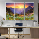 Mountain and Spring Wall Art Canvas Print