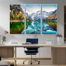 Spectacular autumn view of Braies Lake Wall Art Canvas Print by MyGreatCanvas | Canvas Wall Art Prints | Photo Prints & Wall Decor