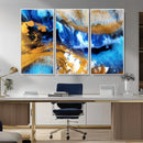 Blue Orange Marble Fluid Effect Canvas Wall Art Print by MyGreatCanvas | Canvas Wall Art Prints | Photo Prints & Wall Decor