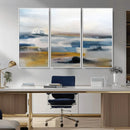 Abstract Landscape Wall Art Canvas | 3 Panel Modern Blue, by MyGreatCanvas | Canvas Wall Art Prints | Photo Prints & Wall Decor