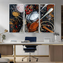 Spices and Seasonings Canvas Wall Art – Colorful Triptych by MyGreatCanvas | Canvas Wall Art Prints | Photo Prints & Wall Decor