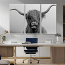 Texas Cow Wall Art Canvas, Texas Longhorn Cattle Canvas by MyGreatCanvas | Canvas Wall Art Prints | Photo Prints & Wall Decor