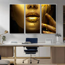 Gold and Women Wall Art Canvas Print by MyGreatCanvas | Canvas Wall Art Prints | Photo Prints & Wall Decor