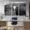 Western Home Wall Art Canvas Print, Framed Texas Longhorn by MyGreatCanvas | Canvas Wall Art Prints | Photo Prints & Wall Decor