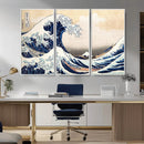 Wall Art Kanagawa Canvas Artwork Abstract Print