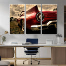 Red Classic Car Wall Art Canvas Print