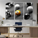 Wall Art Pool Table and Balls Canvas Print by MyGreatCanvas | Canvas Wall Art Prints | Photo Prints & Wall Decor