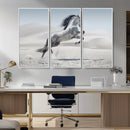Prancing Horse Desert Large Wall Art Canvas Print – Majestic