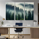 Captivating Misty Forest Wall Art Premium Canvas Print a