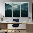 Captivating Misty Forest Wall Art Premium Canvas Print,