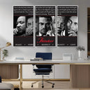 Thinker Quintet Canvas Wall Art – Martin, Obama, Malcolm X,