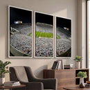 Beaver Stadium Night Game Triple Canvas Wall Art - Penn