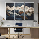 Rustic Mountain Landscape Wall Art Canvas Print – Framed 3D