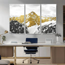 Gold Abstract Mountains Wall Art Print on Canvas, Nature by MyGreatCanvas | Canvas Wall Art Prints | Photo Prints & Wall Decor