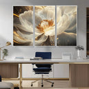 Gold Floral Wall Art Canvas Print, Framed Modern Flower Art by MyGreatCanvas | Canvas Wall Art Prints | Photo Prints & Wall Decor
