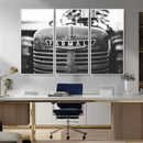 Vintage Farmall Tractor Wall Art Canvas Print, Rustic