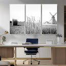 Vintage Farmhouse Black and White Triptych Wall Art – Giclee