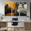 Bear and Bull Wall Art Canvas Print – Abstract Animal by MyGreatCanvas | Canvas Wall Art Prints | Photo Prints & Wall Decor