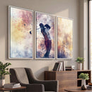 Abstract Watercolor Golf Player Wall Art Canvas Print