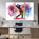 Colorful Golfer Swing Wall Art Canvas Print - Ready to Hang, by MyGreatCanvas | Canvas Wall Art Prints | Photo Prints & Wall Decor