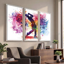 Colorful Golfer Swing Wall Art Canvas Print - Ready to Hang,