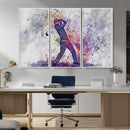 Watercolor Golf Swing Wall Art Canvas Print | Vibrant