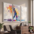 Watercolor Golf Swing Wall Art Canvas Print | Vibrant