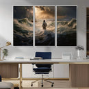 Jesus Walking on Water Wall Art Canvas Print - Religious