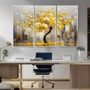 Golden Tree Canvas Print | Abstract Wall Art for Modern