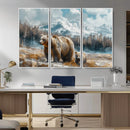Bear and Baby Bear Wall Art Canvas Print